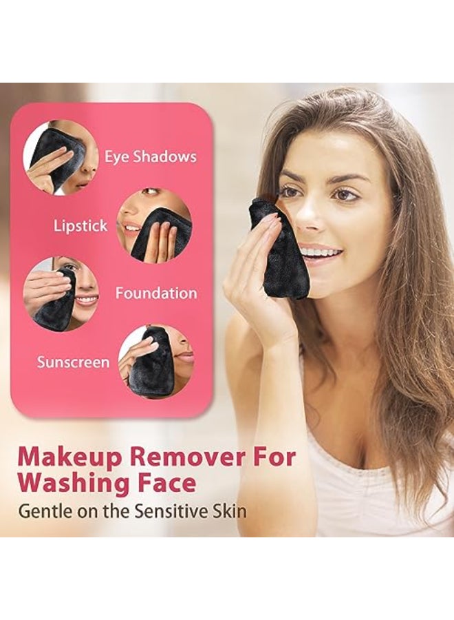 Natwag Makeup Remover Cloth 6 x 6 Make Up Towels Reusable Face Cloth for Washing Face Makeup Remover Pads Microfiber Face Washcloth with Mesh Bag Just Water Ecofriendly 12 PACK - Image 3
