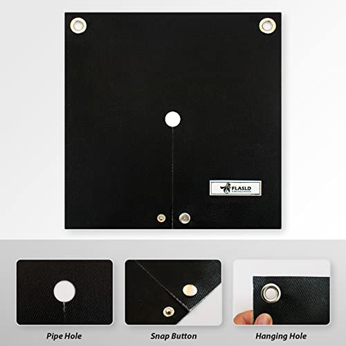 FLASLD Welding Blanket & Heat Shield Mat for Soldering Copper Pipe, 12''x12'' Flame Protector Pad Plumbing Hole Propane Torch (1 Pack) - Image 3