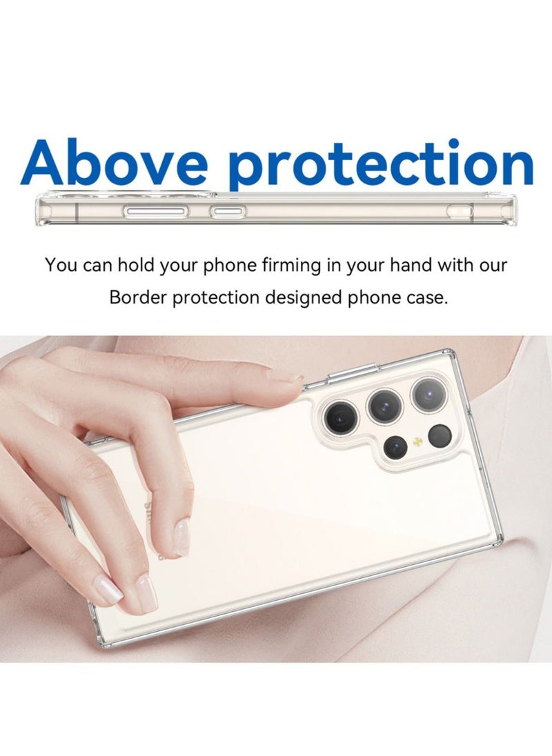 Raxoom Shockproof Slim Lightweight Crystal Hybrid Bumper Clear Case for Samsung Galaxy S23 Ultra - Image 4