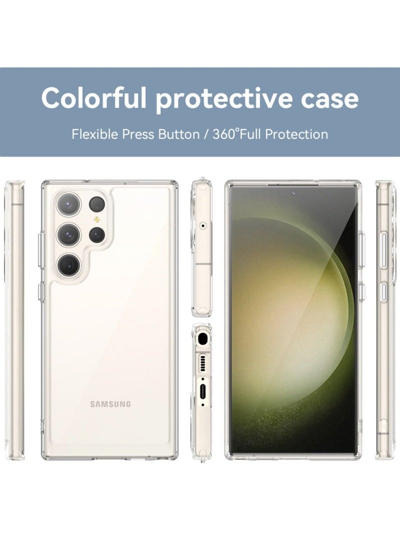 Raxoom Shockproof Slim Lightweight Crystal Hybrid Bumper Clear Case for Samsung Galaxy S23 Ultra - Image 2