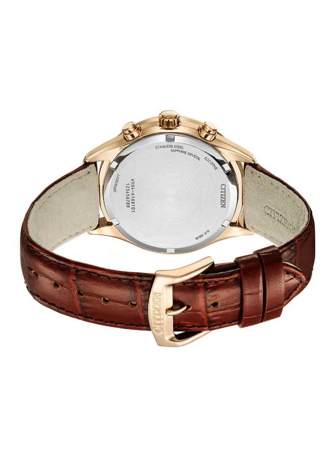 CITIZEN Men's Calf Leather Automatic Watch AT2573-07X - 42 mm