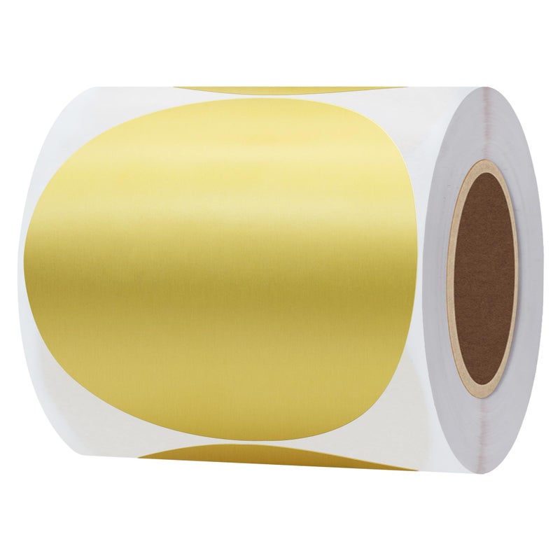 Hybsk Round Color Coding Circle Dots Labels Warehouse Inventory Organizer Stickers (3 inch, Gold) - Image 1