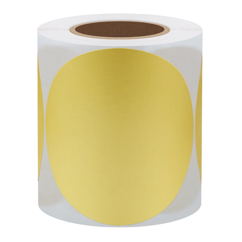 Hybsk Round Color Coding Circle Dots Labels Warehouse Inventory Organizer Stickers (3 inch, Gold) - Image 3