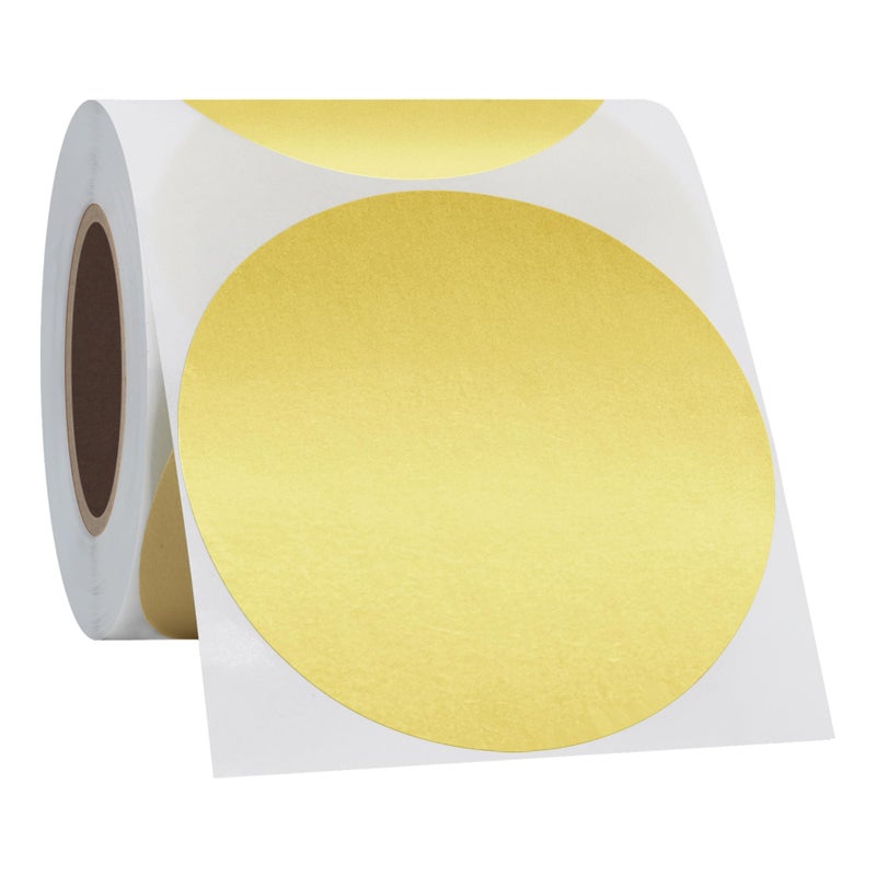 Hybsk Round Color Coding Circle Dots Labels Warehouse Inventory Organizer Stickers (3 inch, Gold) - Image 4