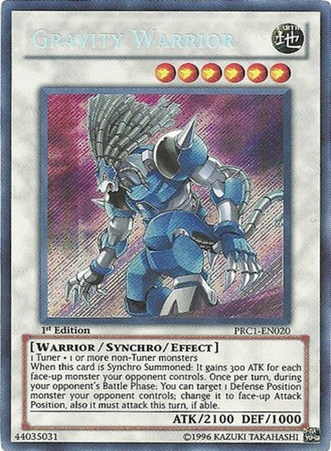 YU-GI-OH! - Gravity Warrior (PRC1-EN020) - 2012 Premium Tin - 1st Edition - Secret Rare