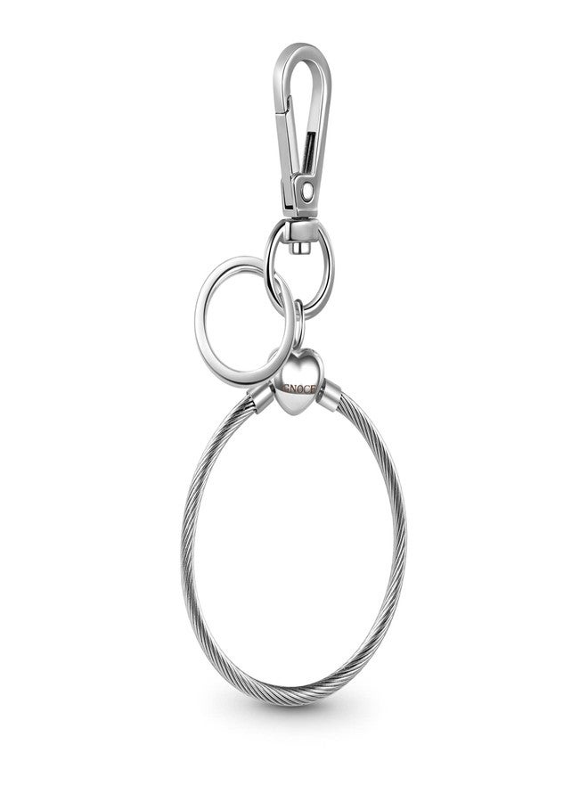 GNOCE Versatile Charm Holder & Key Chain Stainless Steel Charms Bracelet Gift For Women Wife - Image 1