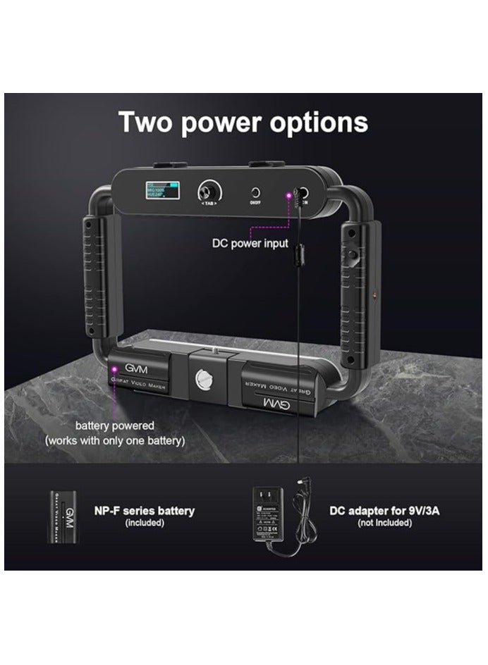 GVM GVM TL‑15RS 15 W RGB + Bi‑Color On‑Camera LED Video Light – Dual Hot‑Shoe, Bluetooth App Control & Built‑in NP‑F Battery  - Image 5