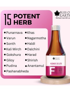 BLISS OF EARTH Kidney Detox Supplement For Kidney Stone Sugar Free Herbal Cleanse Prevents Kidney Stones Dissolves Early Stage Kidney Stones 200ml Pack of 2  - Image 5