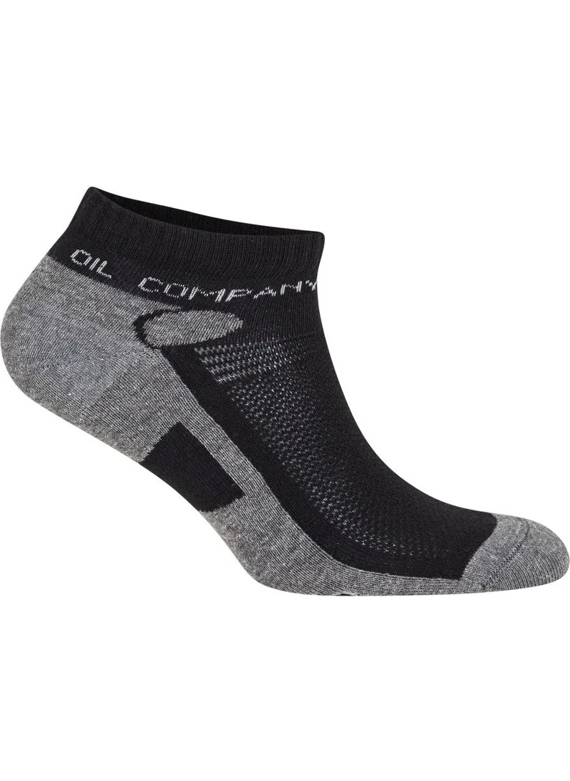 Oil Company Black Grey Booties Unisex Socks Natural