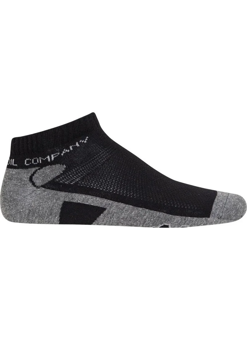 Oil Company Black Grey Booties Unisex Socks Natural