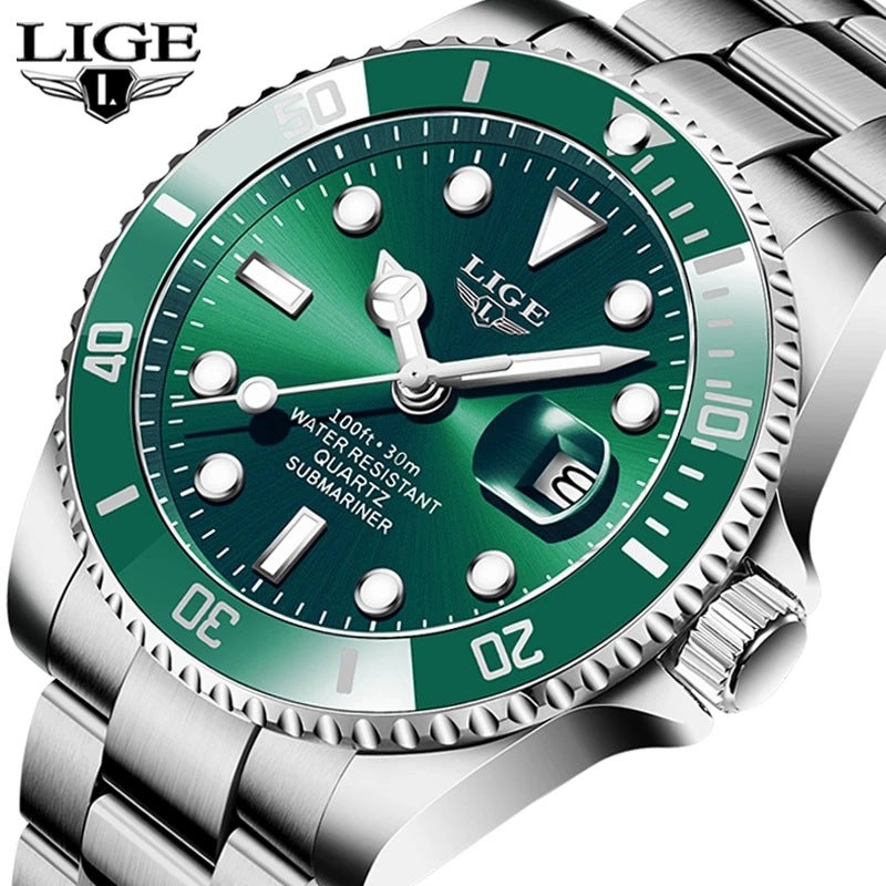 Lige/Lige Fashion Explosion Men'S Watch Quartz Three Pin Watch Waterproof Clock - Image 2