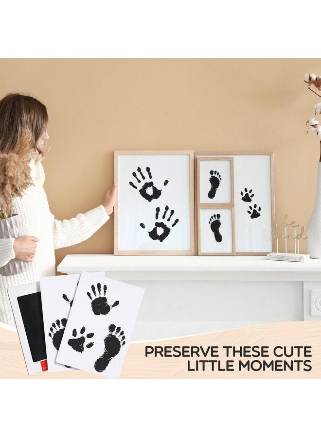 Jetec Jetec 15 Pack Inkless Baby Footprint and Handprint Kit, Clean Touch Ink Pad for Baby Hand and Footprints, Dog Paw Print Kit with Ink Pads and Imprint Cards for Newborns Babies Pets Gifts (Black) - Image 5