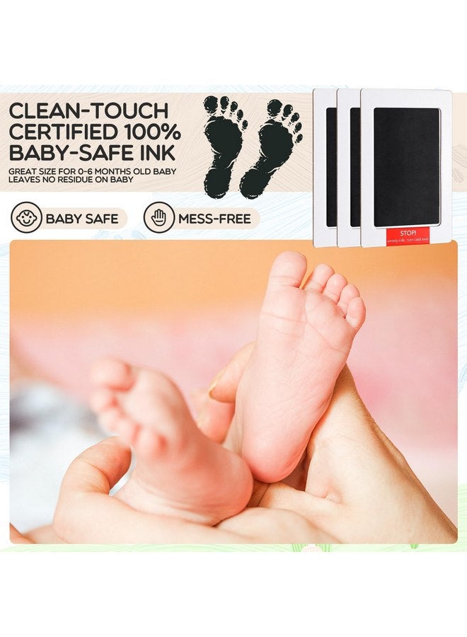 Jetec Jetec 15 Pack Inkless Baby Footprint and Handprint Kit, Clean Touch Ink Pad for Baby Hand and Footprints, Dog Paw Print Kit with Ink Pads and Imprint Cards for Newborns Babies Pets Gifts (Black) - Image 4