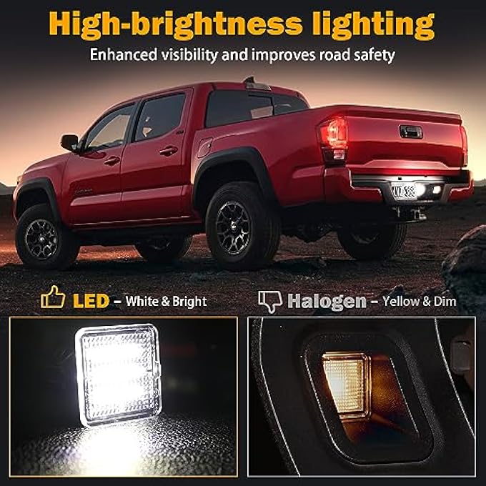 KanSmart Led License Plate Light Compatible With 20162023 Toyota Tacoma  20142021 Tundra License Plate Lights Assembly Tag Lamp 6000K White - Image 4