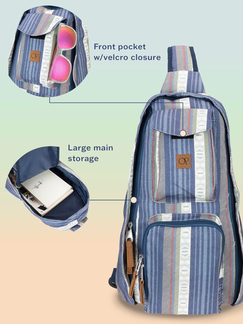 Ocean Pacific Crossbody Sling Bag for Everyday Use, Travel, Work - Casual Daypack for Men Women (Navy) - Image 5