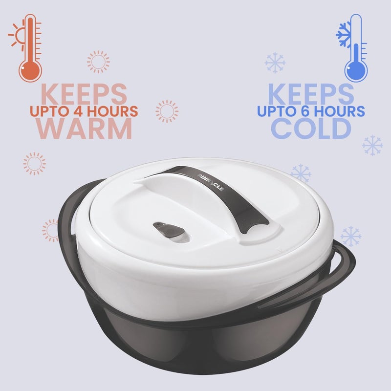 Pinnacle Large Insulated Casserole Dish with Lid 3.6 qt. Elegant Hot Pot Food Warmer/Cooler -Thermal Soup/Salad Serving Bowl Stainless Steel Hot Food Containerâ€“Best Gift Set for Moms - Image 4