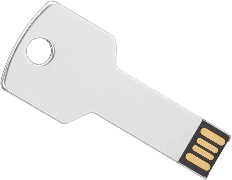 ZJchao Flash Drive Keychain, Thumb Drive USB Memory Disc USB Flash Drive Hard Drives with Key Shape USB Flash Drive for Computer Use Silver (32GB) - Image 5