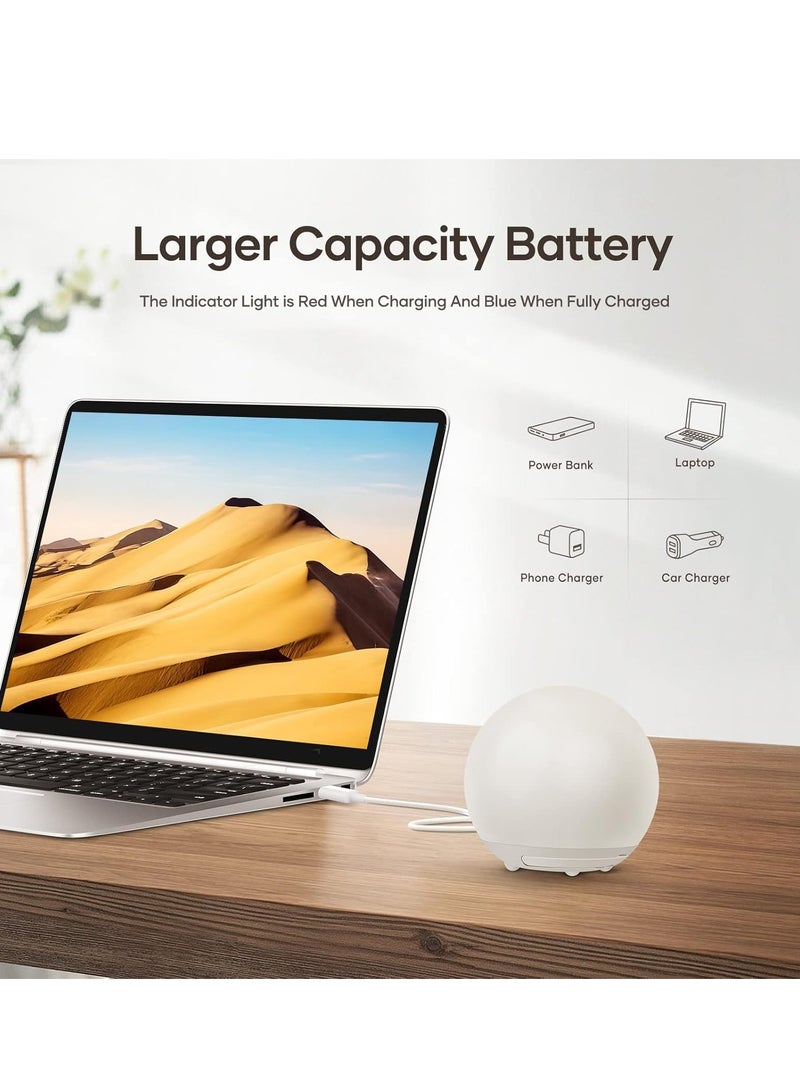 Faylor Night Light for Kids, USB Rechargeable Beside Lamp with Dimmable, Warm Light, 7 Colors Changing, Touch Control, 0.5/1 Hour Timer for Nursery, Baby, Bedroom, Camping - Image 2