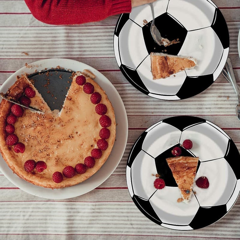Funcart Soccar Party Theme 9 Disposable Plate 10PcsPack Soccer Paper Plates Soccer Birthday Party Disposable Dessert Plates Soccer Tableware for Soccer Fans Birthday Baby Shower - Image 4