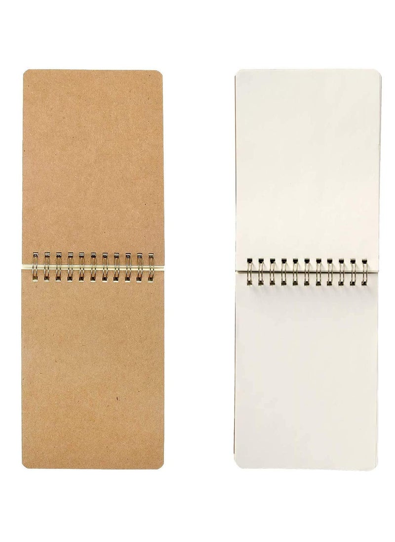 Excefore - A6 Kraft Cover Notebook, 70 Sheets, Starter Sketch Book and White Cartridge Paper Sketch Pad with Sizes for Mixed Media Use, 7 Pack - Image 1