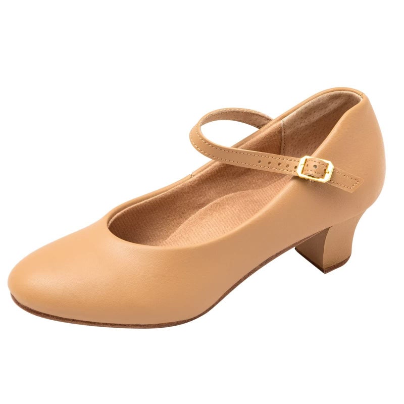 ARCLIBER Brown Character Shoes for Women Ankle Strap 1.55" Dance Heels for Ballroom Salsa Tango-10.5 - Image 4