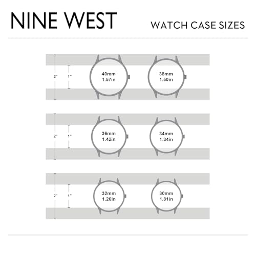 Nine West Women's Floral Dial Analog Watch, Grey/Rose Gold, Mineral Crystal Lens, Manufacturer Movement, Second Hand Feature, Vegan Leather Strap - Image 5