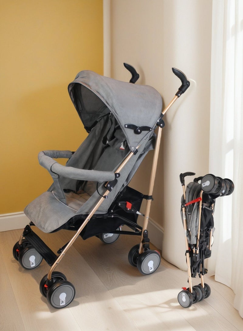 EASY FUTURE Ultra Lightweight Foldable Travel Stroller with Umbrella Foldable Design Adjustable Canopy Absorbent Multi Position Reclining Seat Foldable Storage Basket NO.1103 - Image 1