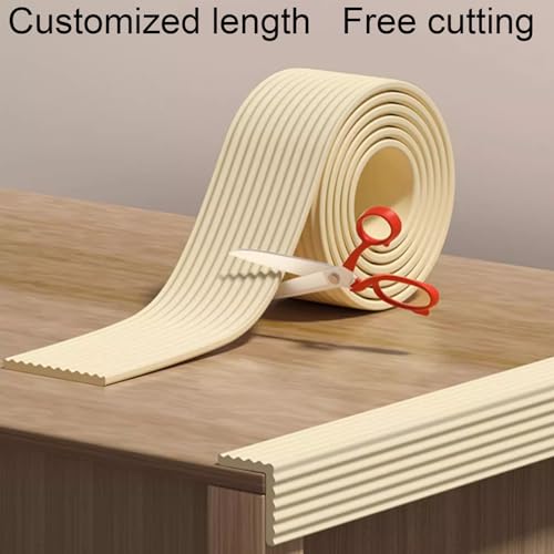 SWILAK 2 MTR Silicon Corner Guards, Edge Corner Guard for Kids, Edge Safety Bumpers Protector Safe Corner Cushion for Stair, Self-Adhesive Thicken Corner Protectors Bumper Strip 2 M(B-Cream) - Image 3