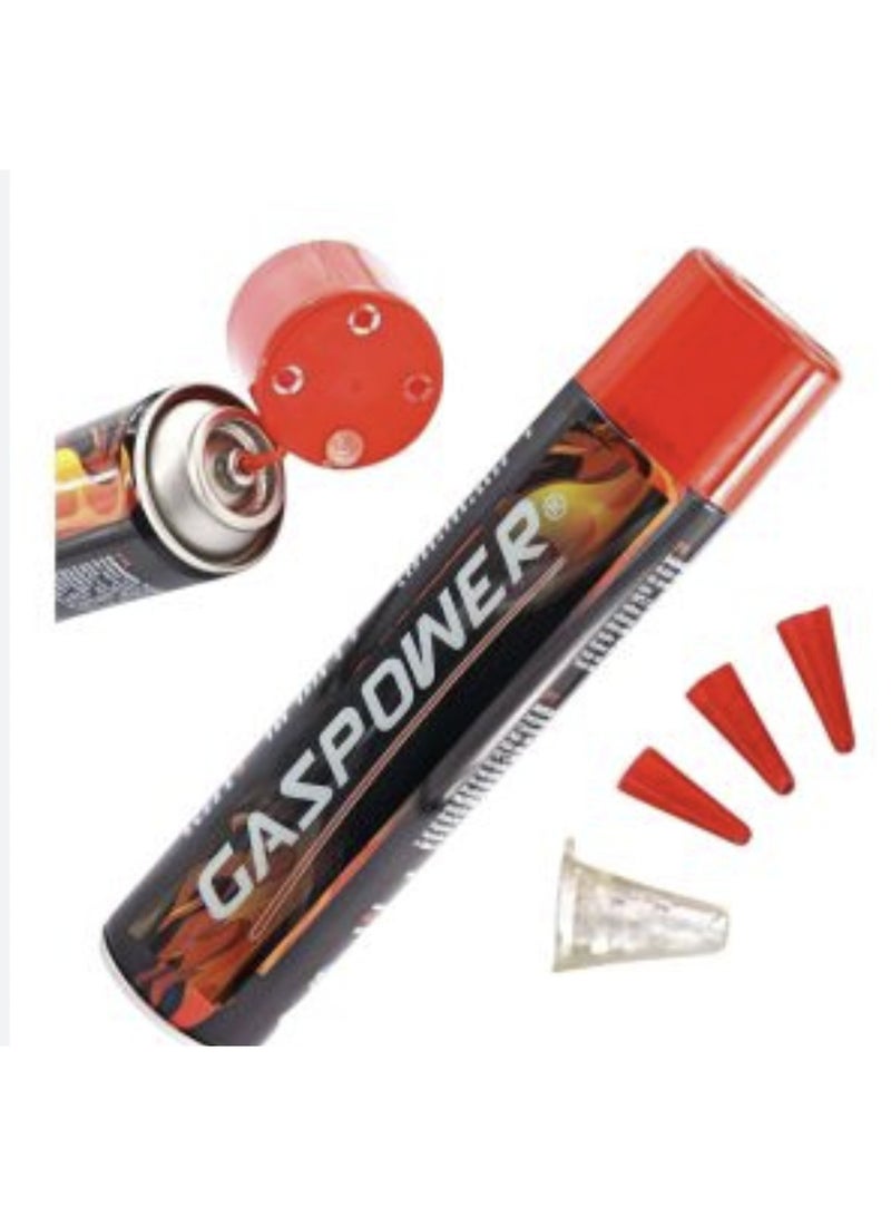 GASPOWER Purified Gas For Refilling With Nozzle Heads 250 mL (8Pc) - Image 2