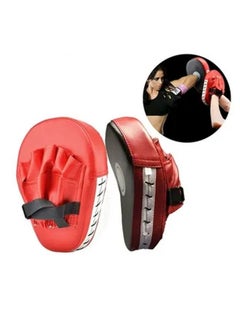 إتش كيو جيمنغ Kickboxing Pad Boxing Low Kick Target Pad Gloves for MMA Karate Sanda Free Fight Kids (اللون: أحمر ب ، الحجم: 26.5 × 19 × 5 سم)  - Image 3