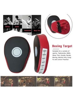إتش كيو جيمنغ Kickboxing Pad Boxing Low Kick Target Pad Gloves for MMA Karate Sanda Free Fight Kids (اللون: أحمر ب ، الحجم: 26.5 × 19 × 5 سم)  - Image 2