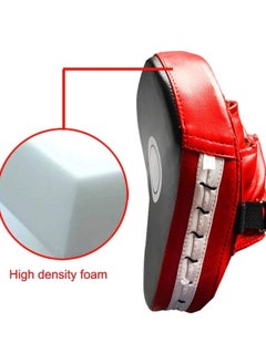 إتش كيو جيمنغ Kickboxing Pad Boxing Low Kick Target Pad Gloves for MMA Karate Sanda Free Fight Kids (اللون: أحمر ب ، الحجم: 26.5 × 19 × 5 سم)  - Image 4