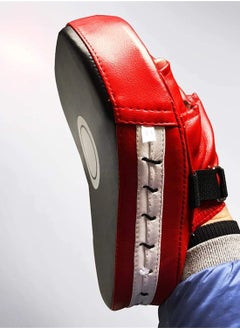 إتش كيو جيمنغ Kickboxing Pad Boxing Low Kick Target Pad Gloves for MMA Karate Sanda Free Fight Kids (اللون: أحمر ب ، الحجم: 26.5 × 19 × 5 سم)  - Image 5