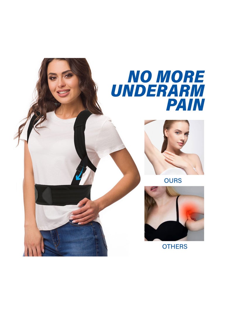 KASTWAVE Posture Corrector, for Women and Men Back Straightener Posture Corrector Adjustable Size Back Brace for Posture Providing Pain Relief from Neck Shoulder and Upper Back (Large)  - Image 4