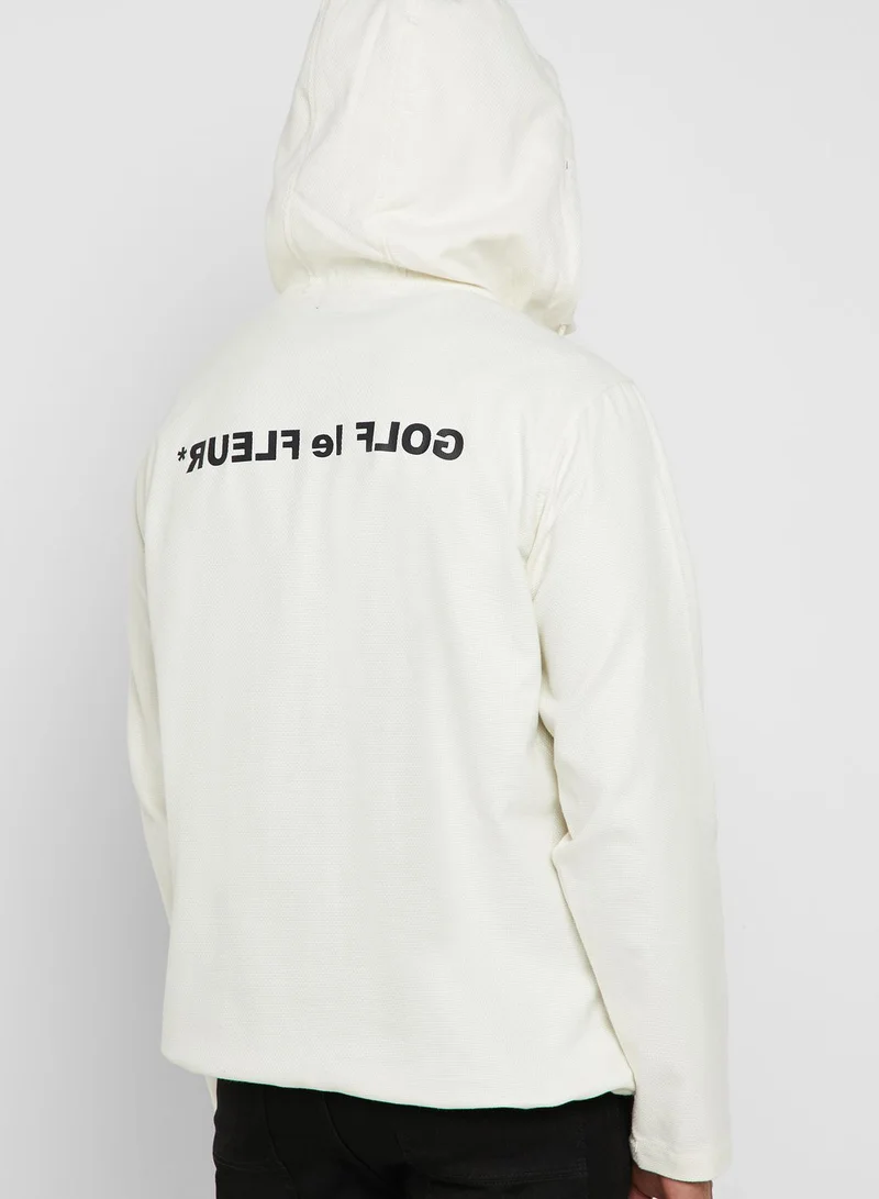 CONVERSE Golf Le Fleur Anorak Natural Hoodie