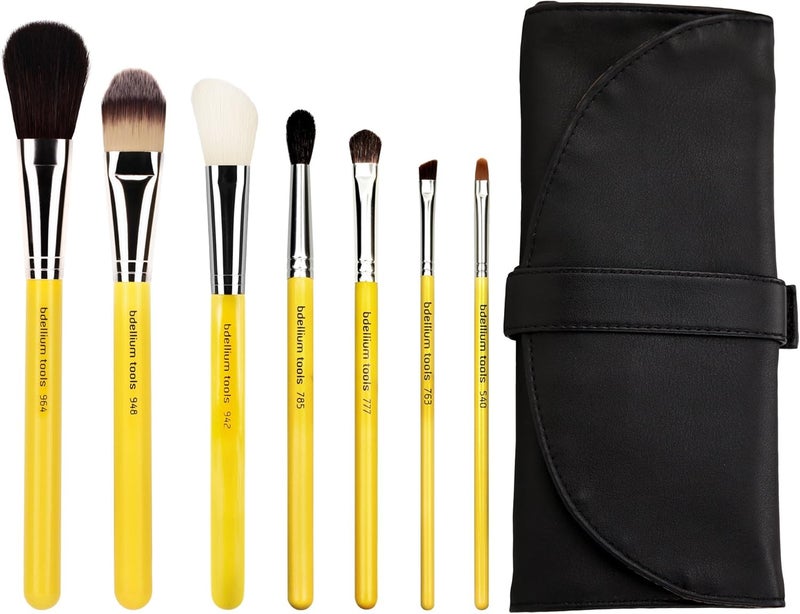 Bdellium Tools Studio Line Basic Brush Set with Yellow Handles - Image 1