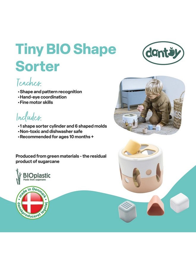 Dantoy TINY BIO Eco-Friendly Shape Sorter Toy (7 Pieces), Babies & Toddlers, Shape & Pattern Recognition, Hand-Eye Coordination, Non-Toxic, Dishwasher Safe, Made in Denmark, Ages 10 Mos+ - Image 2