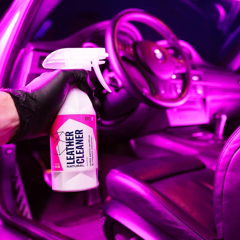 Gyeon Q²M LeatherCleaner Natural - Mild Cleaner for Semi-Aniline & Nappa Leather - Ultimate Preparation for Coating Removes Light Dirt, Oily Residue & Discoloration - Ideal for High-End Detailing, 500 ml - Image 4