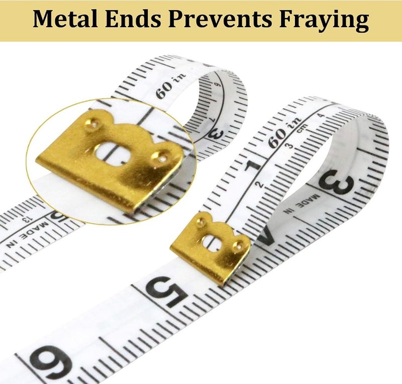 AquaFalcon Measuring Tape for Body Measurements, Soft Tape Measure Double Scale, Has 150 Centimetre Scale on Reverse and Front 60 Inch - Image 4