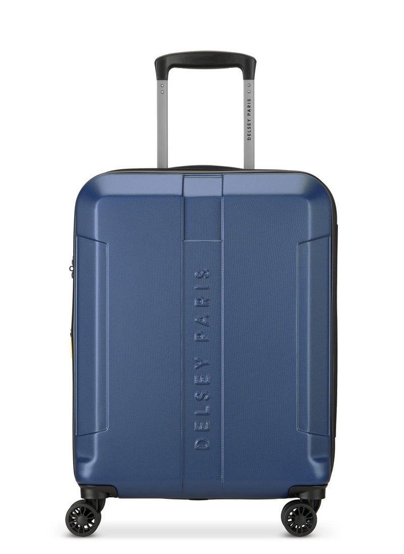 DELSEY Paris Depart Hard 61cm Hardcase Expandable 4 Double Wheel Cabin Luggage Trolley Case - Navy Blue  - Image 1