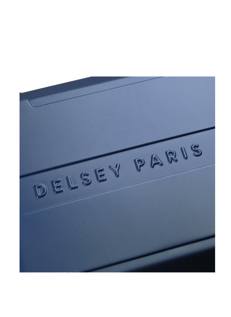 DELSEY Paris Depart Hard 61cm Hardcase Expandable 4 Double Wheel Cabin Luggage Trolley Case - Navy Blue  - Image 4