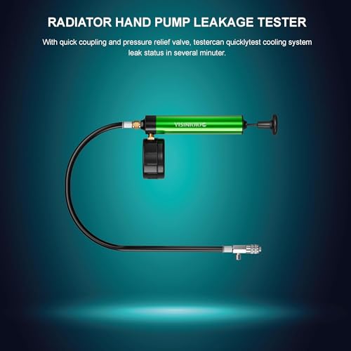 YISINIUTUO Universal Radiator Pressure Tester, Aluminum Automotive Cooling System Radiator Pressure Tester Tool,Pressure Test Pump with Pressure Gauge,Fit for Adapters for Various Car Models - Image 5