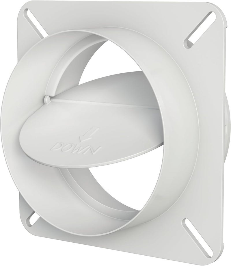 Deflecto Plastic Dryer Vent Draft Blocker 4 Diameter White BD04 - Image 1