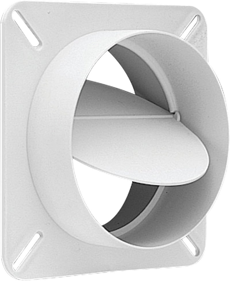 Deflecto Plastic Dryer Vent Draft Blocker 4 Diameter White BD04 - Image 2