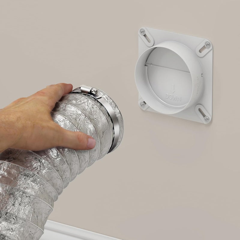 Deflecto Plastic Dryer Vent Draft Blocker 4 Diameter White BD04 - Image 4