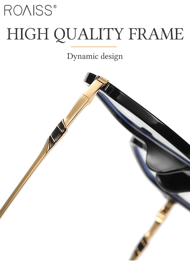 roaiss Blue Light Blocking Glasses Blue Light Filter Computer Reading Gaming TV Phones Square Eyeglasses Fashion Anti Eyestrain Headache Eyewear for Women Men Black  - Image 5