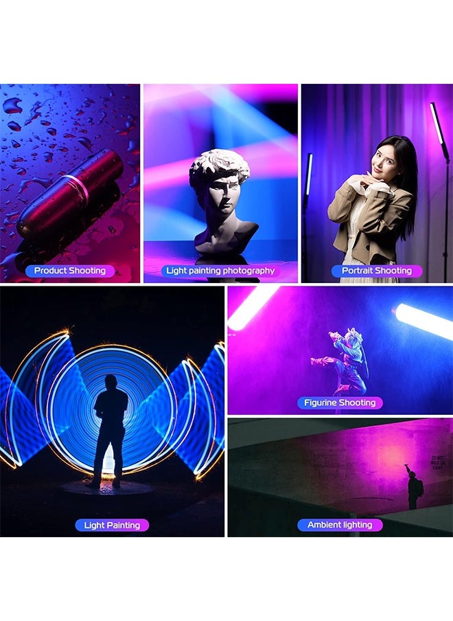 Ulanzi ULANZI VL119 Handheld Light Wand, 360° RGB LED Video Light Stick for Photography, 2600mAh Rechargeable Tube Light for Video Shooting, 2500-9000K Dimmable Camera Light with LCD  - Image 5