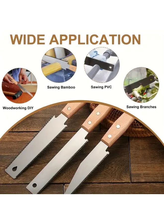 Style A Japanese Hand Saw Set Double Sided Three Speed Tenon Saw For Woodworking - Image 3