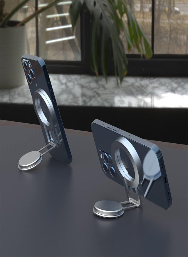 KASTWAVE Magnetic Phone Holder for Laptop Designed for iPhone 15/14/ 13/12 for MagSafe, Adjustable Portable Foldable Computer Monitor Side Mount Expansion Bracket for Home Office - Image 4