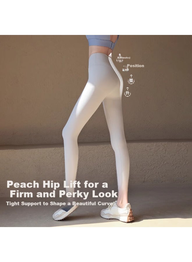Ackdcs High-waist Lifting Yoga Pants For Women, Tight-fitting, High-elastic, Bare-sense Outdoor Sports Leggings, Running, Pilates, Fitness Pants For Spring And Summer - Image 1